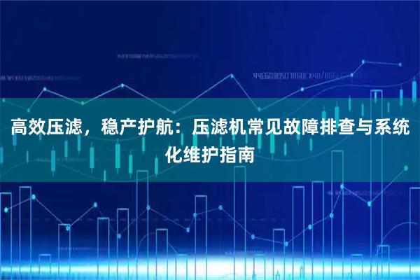 高效压滤，稳产护航：压滤机常见故障排查与系统化维护指南