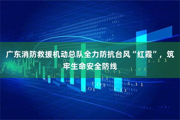 广东消防救援机动总队全力防抗台风“红霞”，筑牢生命安全防线